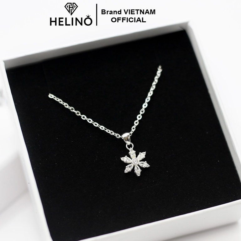 Dây chuyền bạc nữ HELINO bông tuyết đính đá, trang sức phụ kiện lấp lánh C06