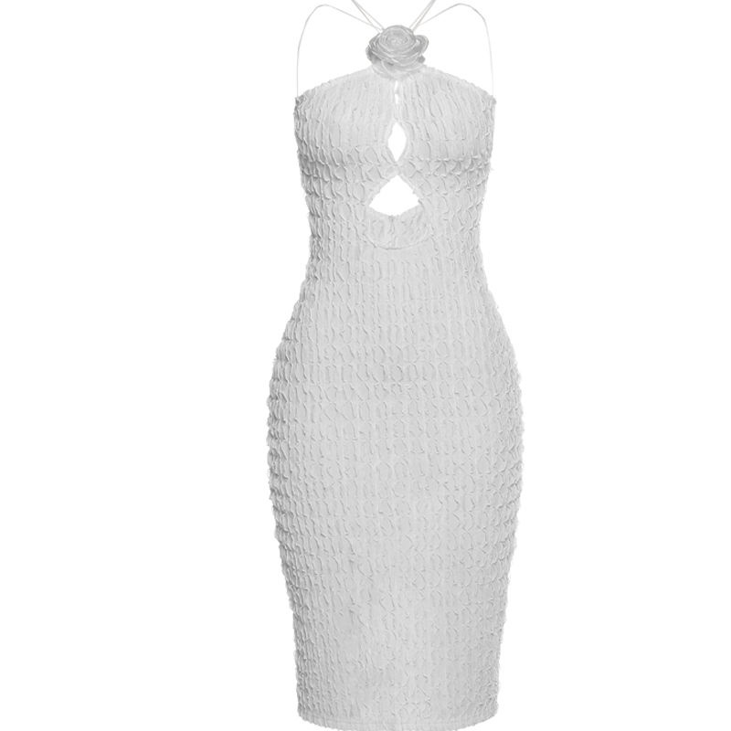 Đầm Dài Ôm Hông Hai Dây Khoét Rỗng Gợi Cảm Thời Trang Cho Nữ