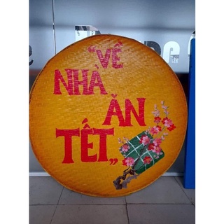 Mẹt vẽ thủ công trang trí Tết