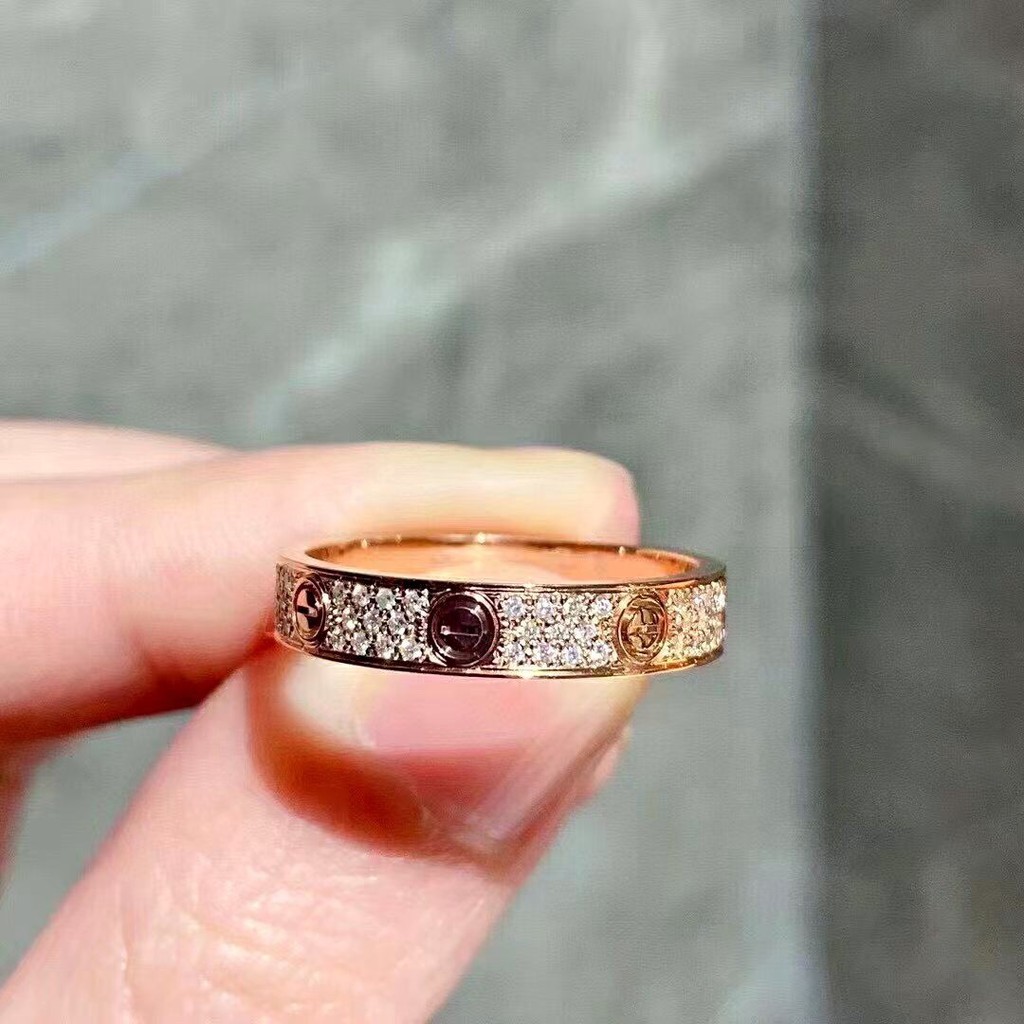 2023 new LOVE series gypsophila ring narrow version couple wedding diamond ring fashion jewelry