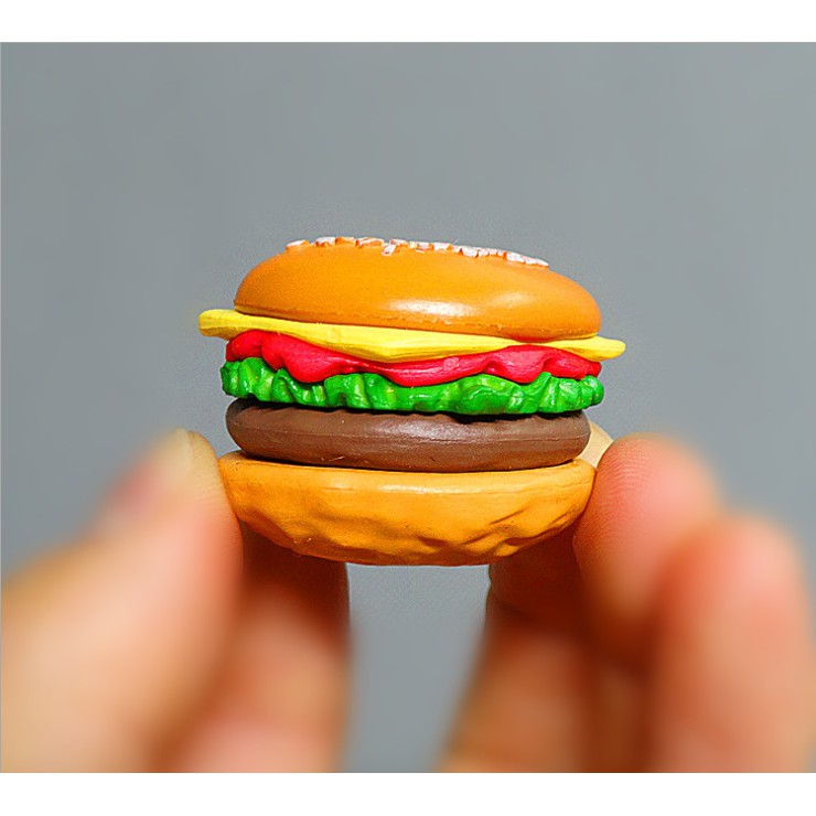 Mô hình Hamburger size 3 x 3.5cm cho các bạn làm móc khóa, trang trí nhà búp bê, DIY