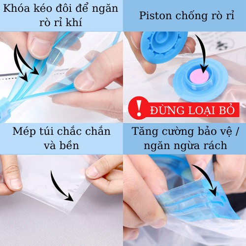 Túi đựng quần áo, túi hút chân không đựng quần áo tiết kiệm không gian lưu trữ TIME HOME