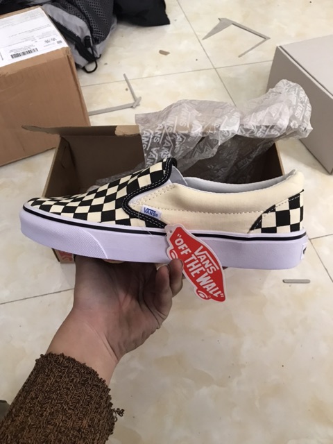 &gt;ẢNH THẬT-HÀNG THẬT&lt; Giày sneaker V Caro Checkerboard slipon nam nữ