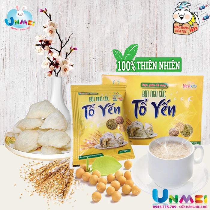 (Date 18/08/22) BỘT NGŨ CỐC TỔ YẾN NEST100 250g (10 túi x 25g)