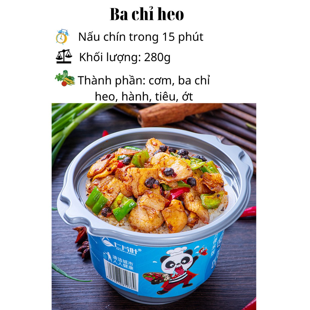 Cơm Tự Sôi Gấu Trúc Trùng Khánh Ăn Liền, Đồ ăn vặt nội địa, 4 Vị Tự Chọn Thơm Ngon 1 hộp 280g | Dacheng Food | WebRaoVat - webraovat.net.vn