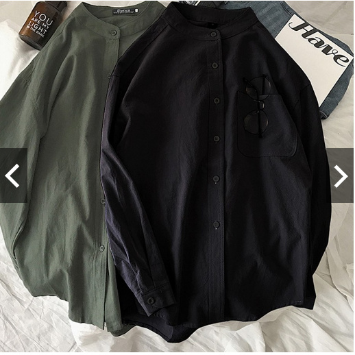 Áo Sơ Mi Cổ Tàu, Áo Cổ Tàu Chất Đũi Thấm Mồ Hôi Thời Trang Trẻ Trung Năng Động | BigBuy360 - bigbuy360.vn