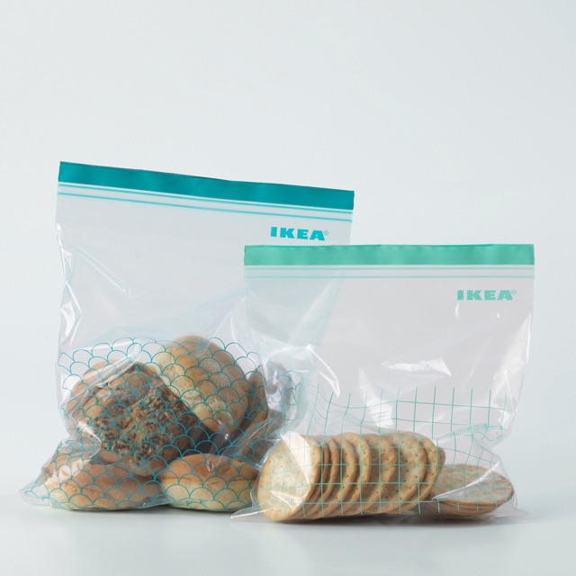 Túi zip đựng thực phẩm Istad Ikea - túi trữ đông (đỏ, xanh, xám)