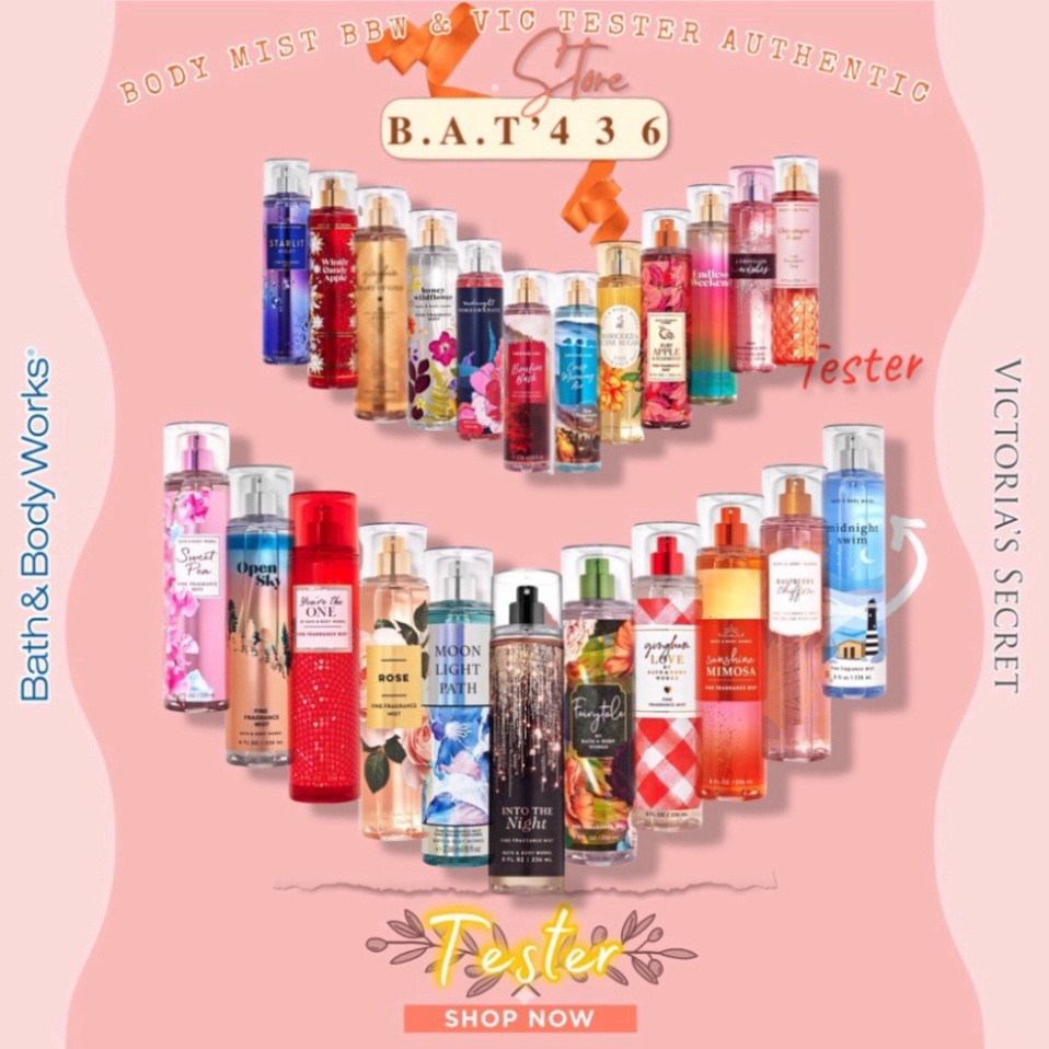 Xịt thơm toàn thân Body Mist Bath and Body Works ( AUTHENTIC )
