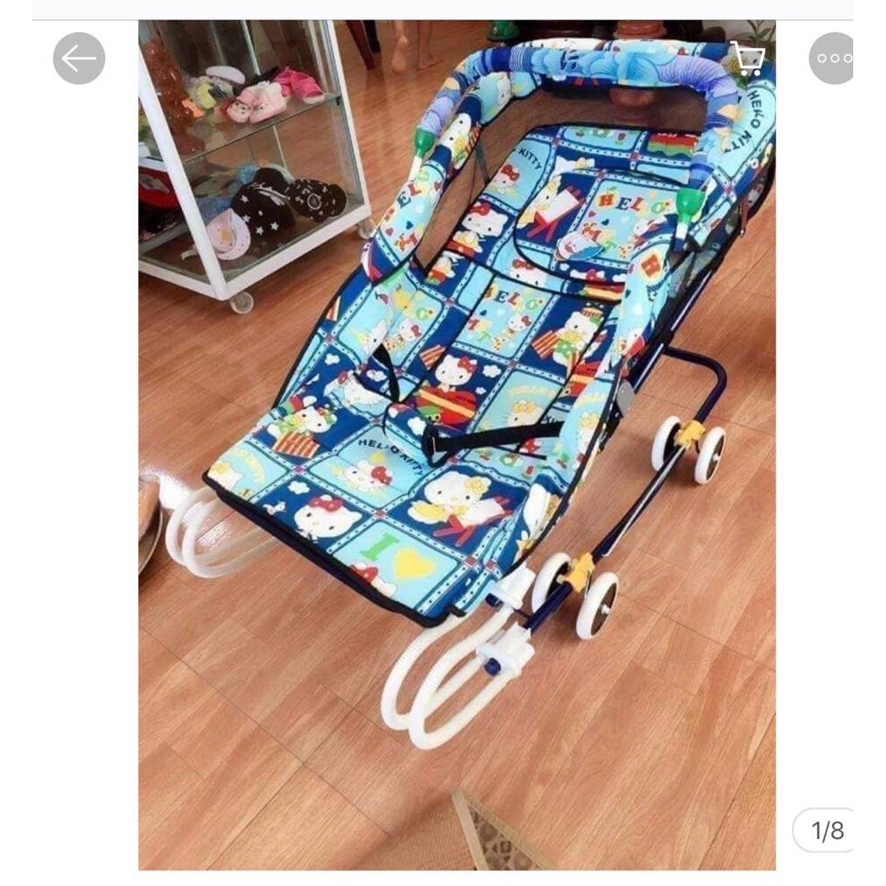 Nôi nhún cho bé sơ sinh nằm chịu lực 30 kg ( có màn che )
