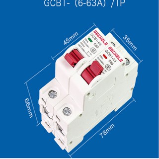 Cầu dao đảo chiều 1P, 2P 63A Gechele, MCB đảo chiều