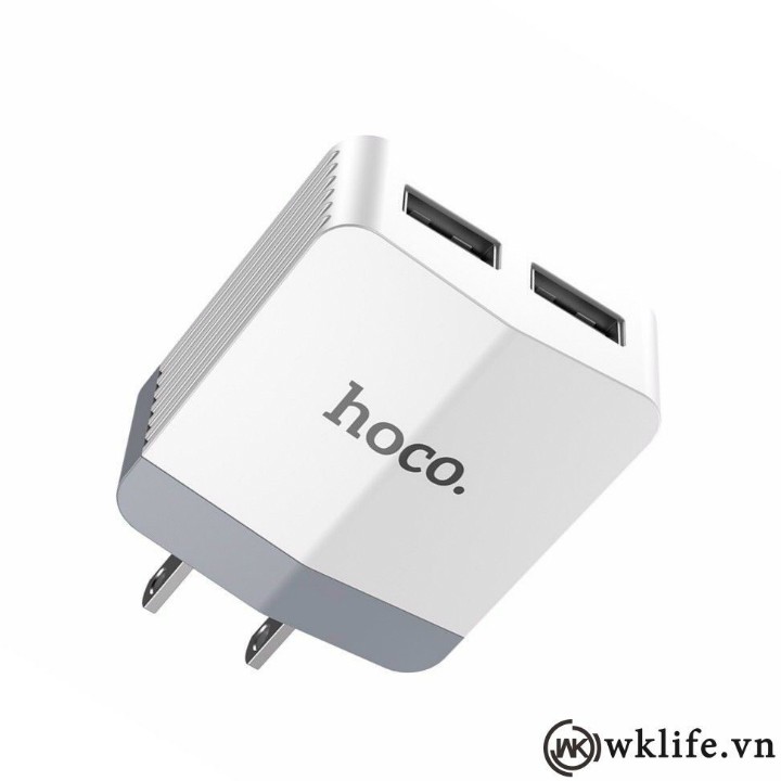 Cốc Sạc 2 Cổng USB 5V 2.4A Hoco C13B