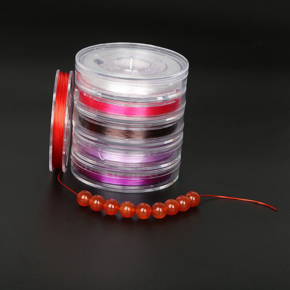 Cuộn dây cước kích thước 0.8mm co giãn để làm trang sức thủ công