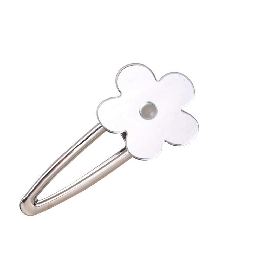 Kẹp tóc acrylic trang trí bông hoa tráng gương phong cách đơn giản thời trang dành cho nữ