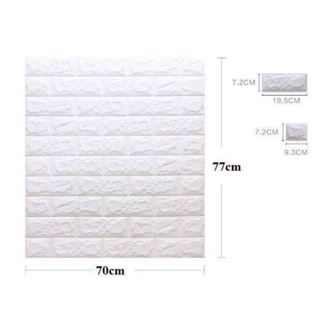 Miếng xốp dán tường giả gạch 3d kích thước 77x70cmo