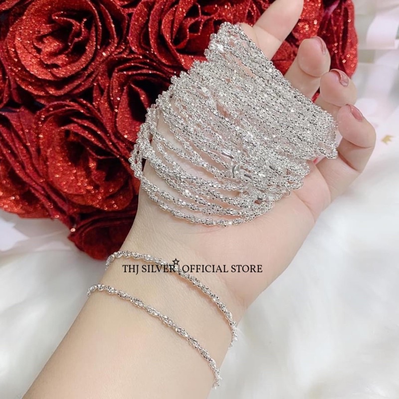 Vòng tay nữ THJ - Vòng tay xoắn kép cao cấp , nhẹ nhàng cá tính chuẩn bạc ta