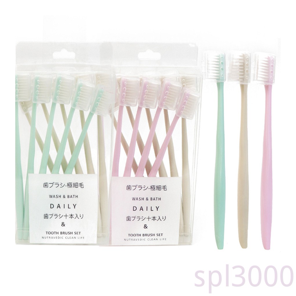 Set 10 Bàn Chải Đánh Răng Lông Mềm Chất Lượng Cao