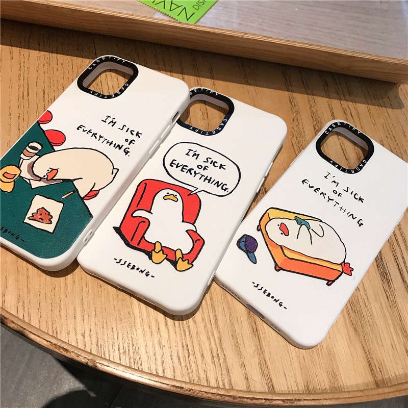 Ốp Điện Thoại Mềm Họa Tiết Chú Vịt Dễ Thương Cho iphone15pro ip14pro xs iphone11 12promax 13promax 11 12 13 14 15