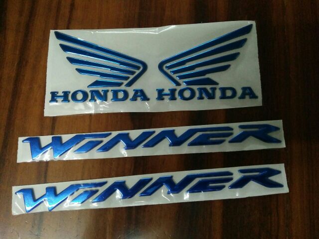 Bộ tem nổi Winner màu xanh dương new