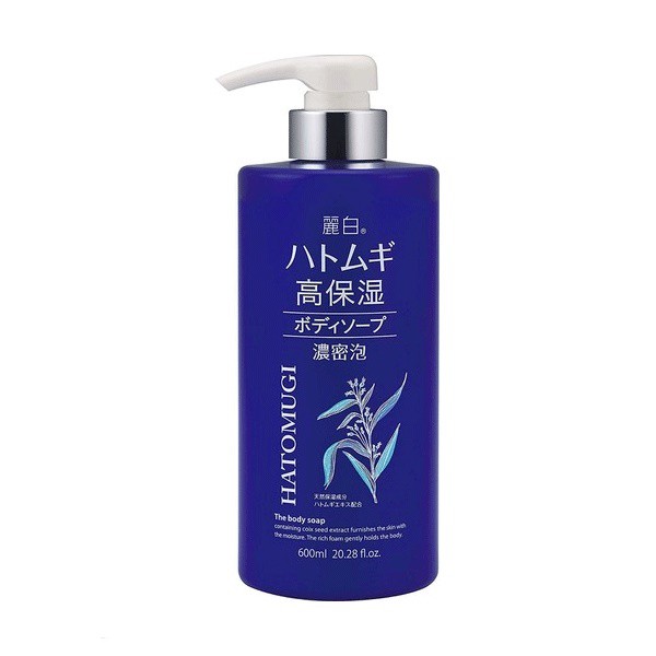 Sữa Tắm Dưỡng Ẩm Trắng Da Hatomugi The Body Soap 600ml ( màu xanh)