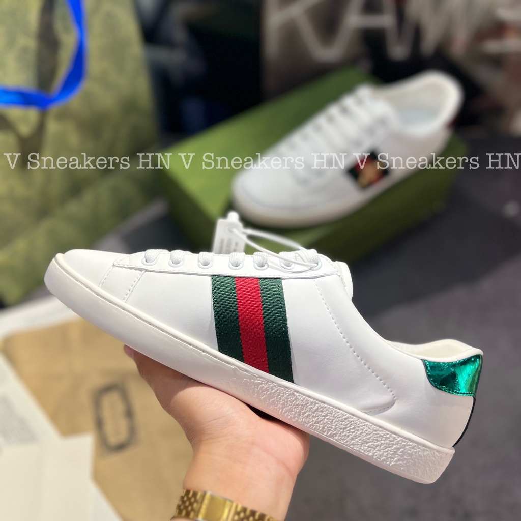 Giày Thể Thao Gucci Ong Cao Cấp Full Size Nam Nữ Phong Cách Hàn Quốc Giày GC Xanh Đỏ Thêu Họa Tiết Ong Vàng