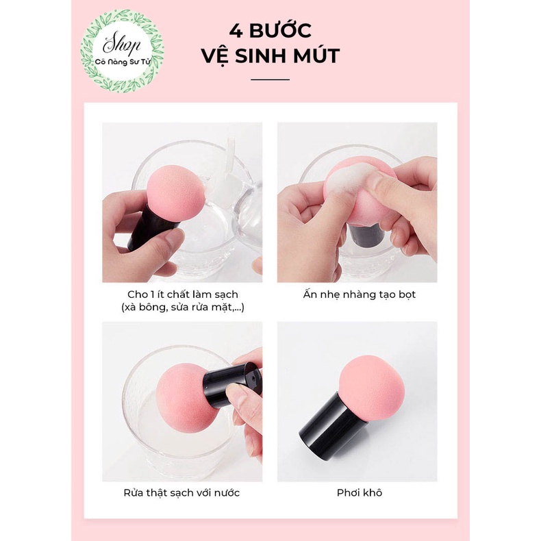 Bông Mút tán kem nền, kem chống nắng MAYCREATE có tay cầm hình nấm - Cô nàng sư tử | BigBuy360 - bigbuy360.vn