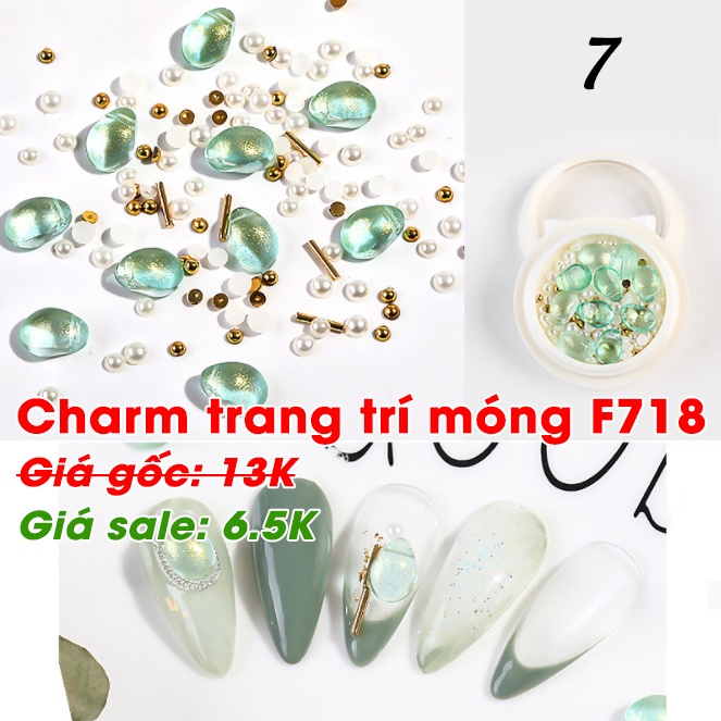 Charm đá, kim loại trang trí móng F718