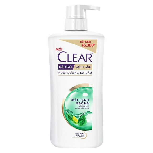 Dầu Gội Clear Mát Lạnh Bạc Hà (650g)