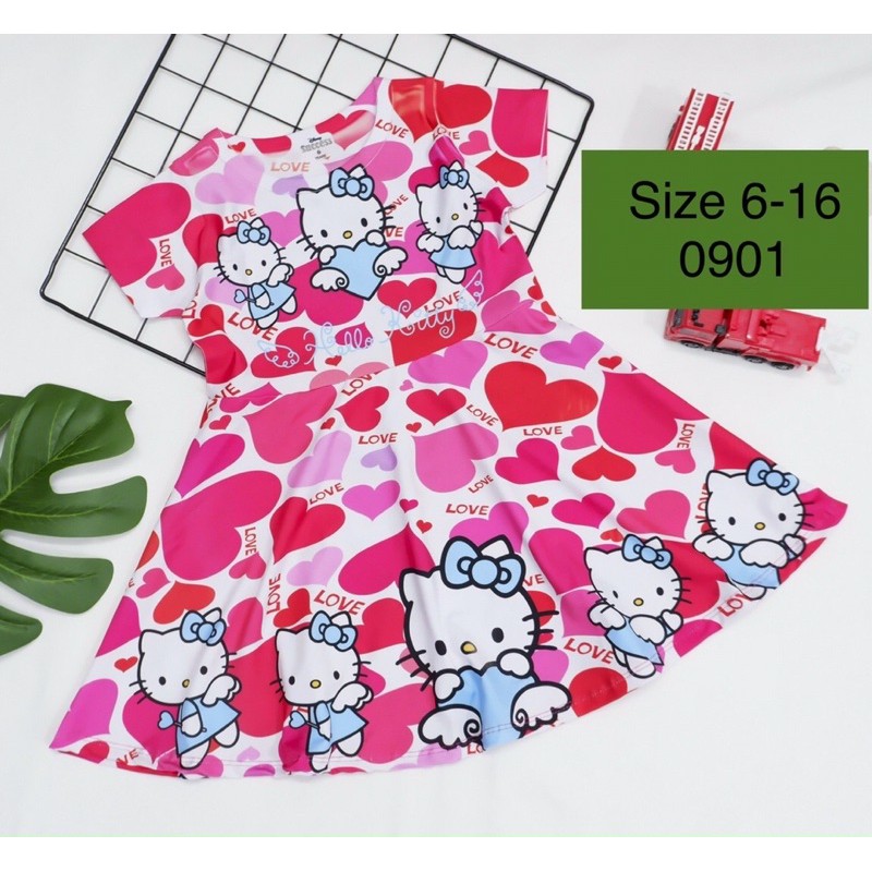 Đầm thun lạnh 3D 16-26kg