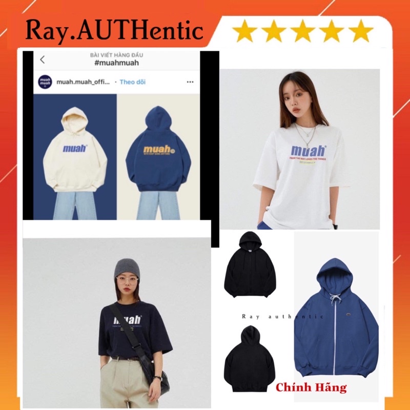 Áo nỉ Zip/ Hoodie thương hiệu Muah Korea
