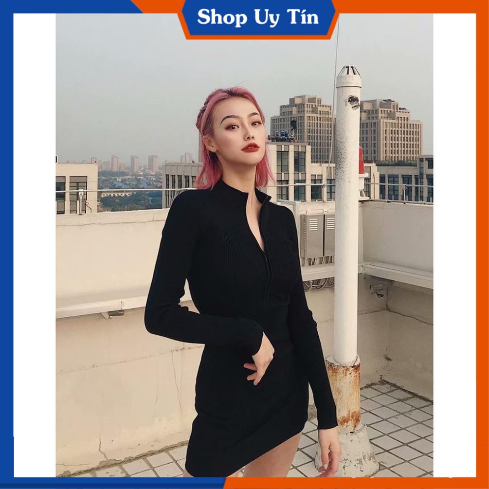 Đầm Body Sexy  Váy Ôm Dáng Nhún Eo Nữ Dài Tay, Thiết Kế Vải Thun Trắng Đen Đi Dự Tiệc Cưới VD054 | BigBuy360 - bigbuy360.vn