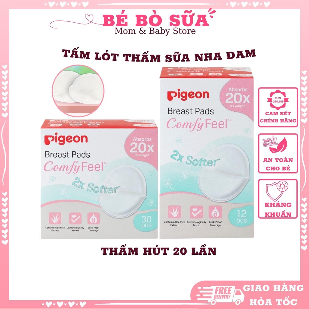 Tấm Lót Thấm Sữa Nha Đam Pigeon 12 miếng/30 miếng