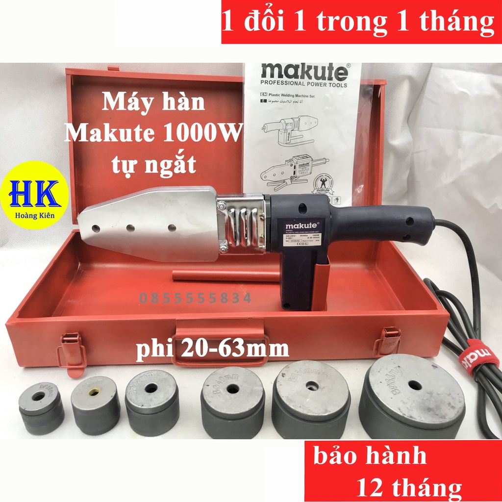 máy hàn ống nhiệt | máy hàn nhiệt ống nước 20-63mm (3 Lỗ Hàn)- MAKUTE PW003