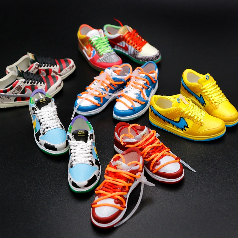 Mô Hình Giày Trượt Ván/Giày Thể Thao AJ Cổ Thấp Hình Que Kem 3D Mini Sáng Tạo Sáng Tạo