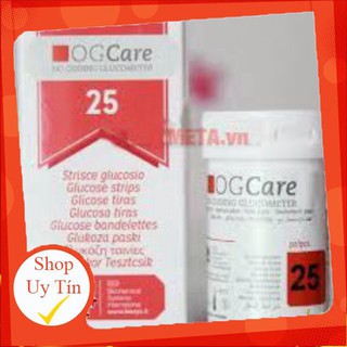 Que tiểu đường cho máy đo đường huyết Ogcare (hộp 25 que)