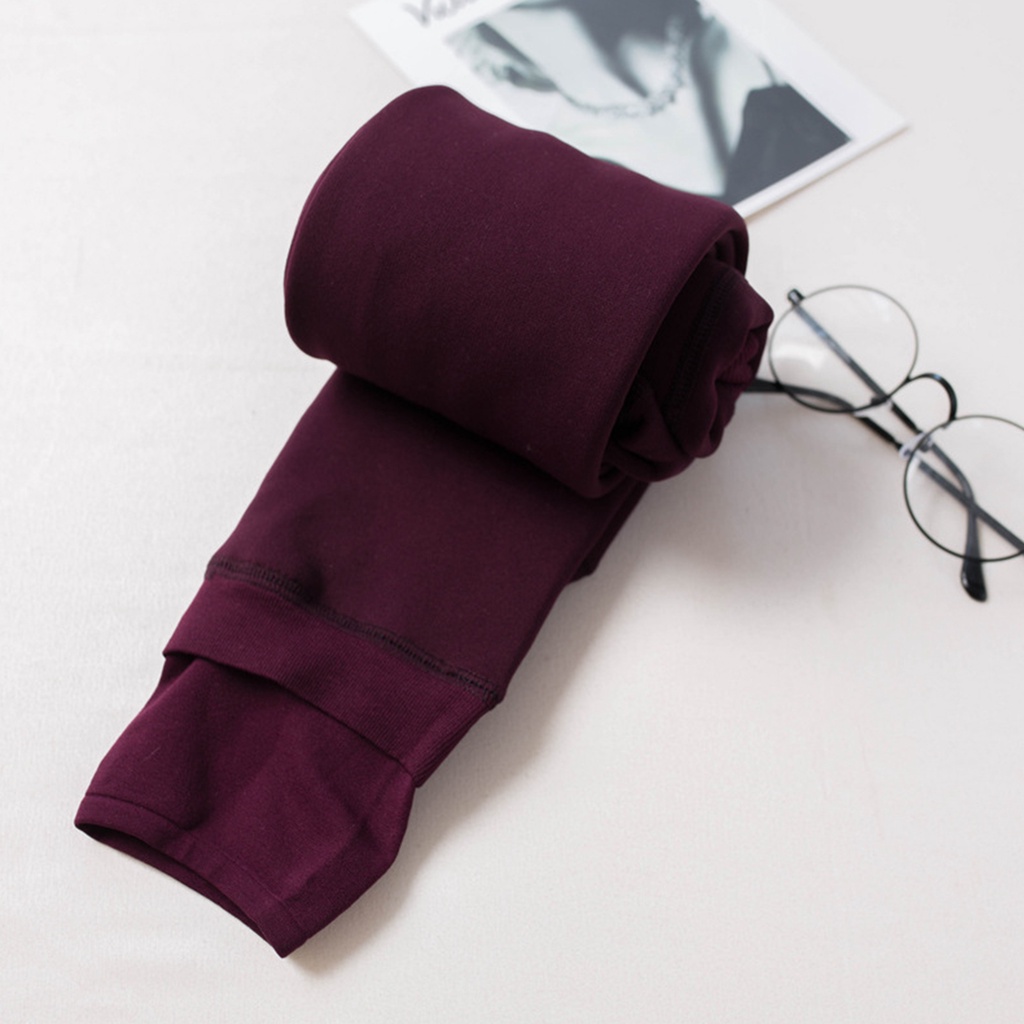 {Soltweter} Quần Legging Lót Lông Cừu Màu Trơn Cỡ Lớn Thời Trang Thu Đông Dành Cho Nữ