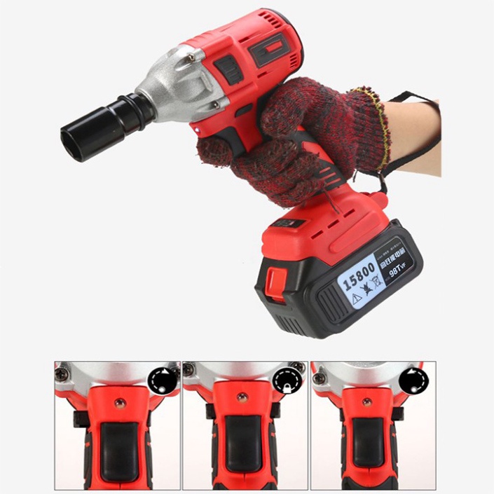 Máy Vặn Bulong, Máy Mở Ốc, Siết Ốc KETEWE Pin 10 Cell