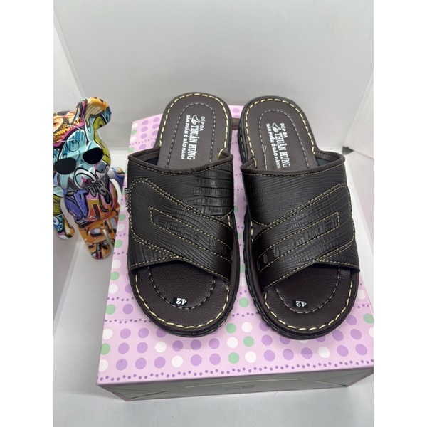 Dép da tất cả đèo may quay