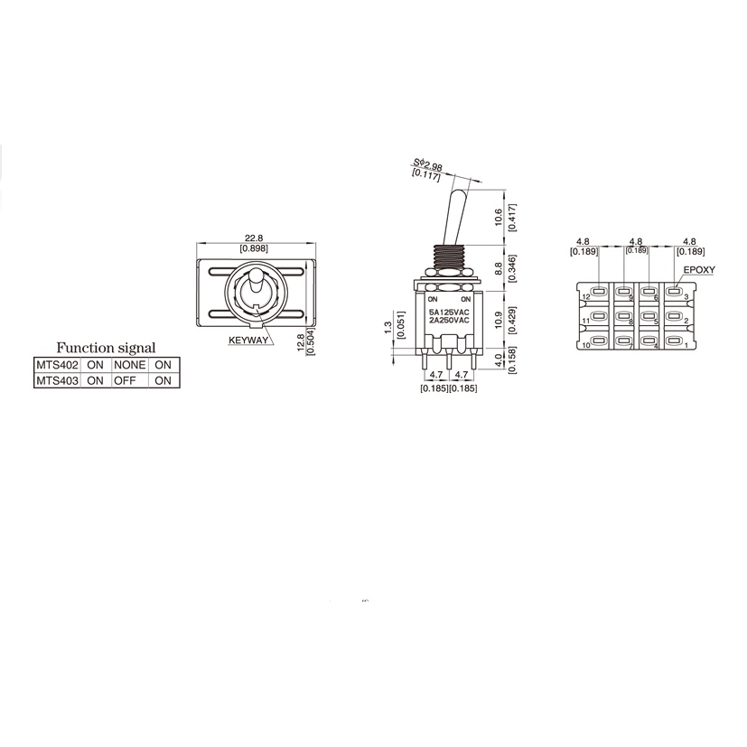Công Tắc Bật Tắt Tự Động MTS-102 103 202
