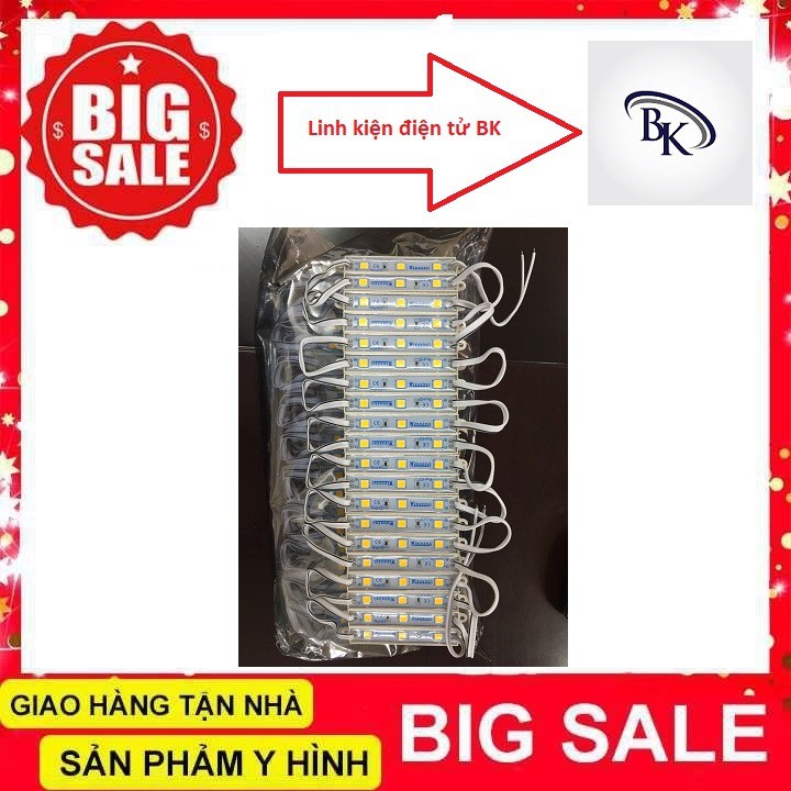 combo 50 thanh Led hắt Sáng 5054 12 vôn -  3 Bóng Siêu Sáng led hăt led hắt