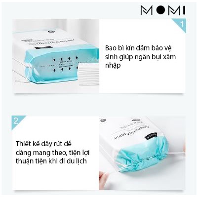 Bông tẩy trang Maycreate ba lớp Cotton mềm mịn dai 230 miếng P03N