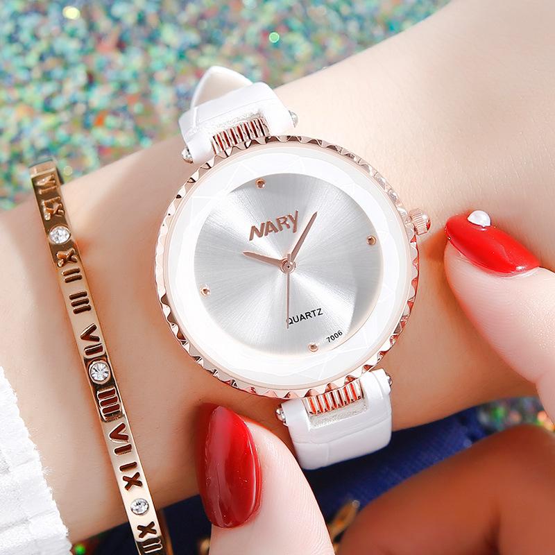 Đồng hồ nữ chính hãng NARY dây da chống nước phong cách đơn giản sang trọng dùng làm quà thumbnail