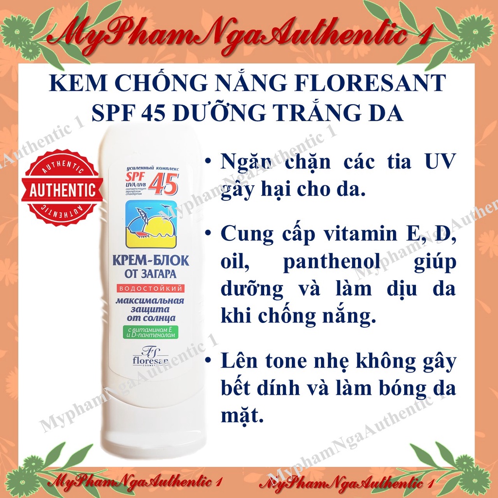 Kem Chống Nắng Floresan SPF45