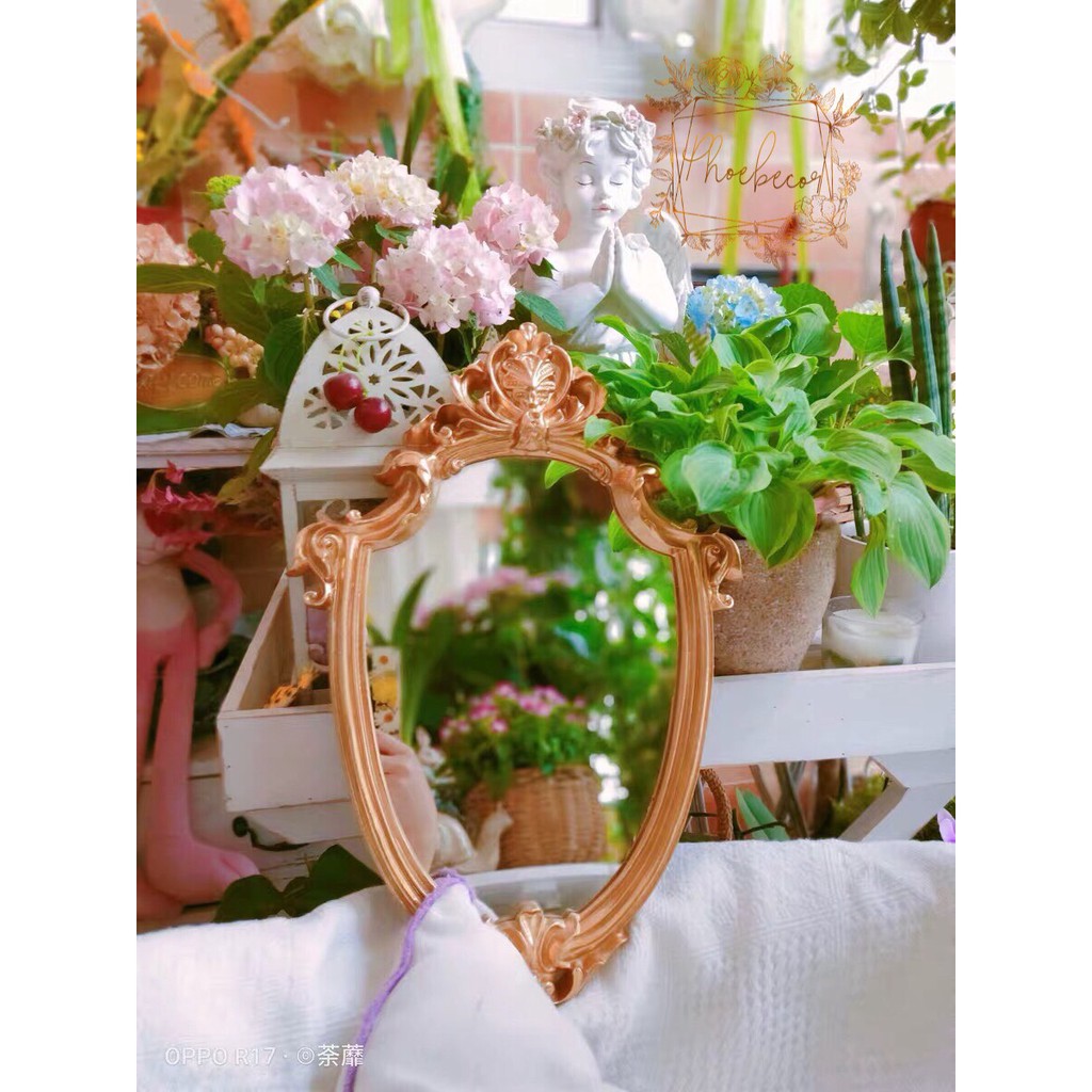 Gương treo vintage phong cách Bắc Âu cổ điển thanh lịch, cao cấp - PB36