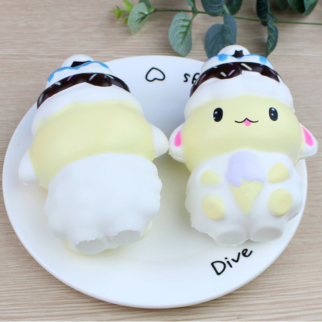 Đồ Chơi Bóp Squishy Hình Cây Kem Ốc Quế Dễ Thương , Kích Thước 14Cm |shopsquishydep