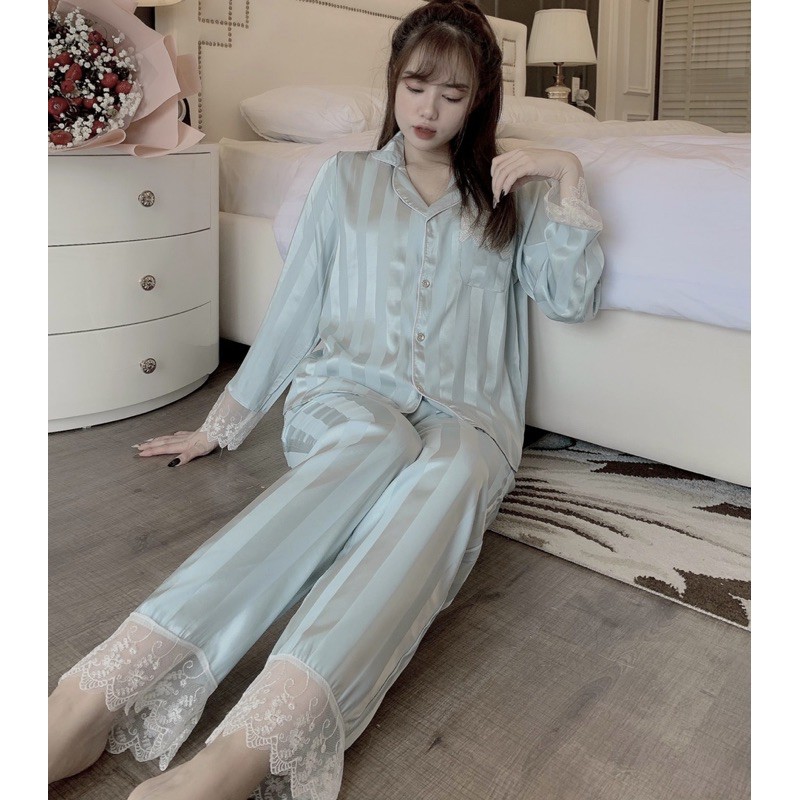 Đồ bộ nữ bigsize pijama cao cấp mặc nhà lụa ngủ tay ngắn quần dài JUSOKA