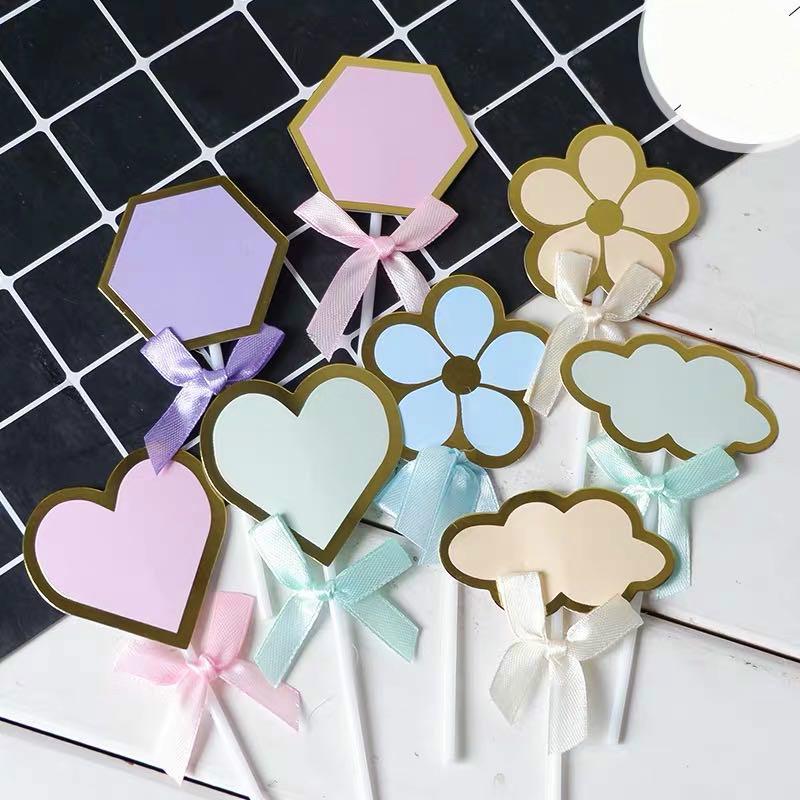 Set 5 Nhãn Dán Trang Trí Bánh Kem Sinh Nhật