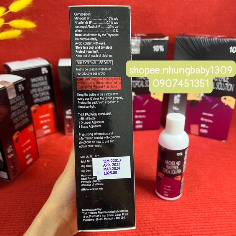 Xịt mọc tóc Morr F5 .F10 minoxidil 5% . minoxidil 10% giúp tóc mọc và chắc khoẻ