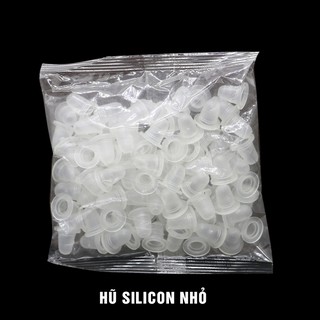 Combo 10 Túi Hũ Silicon/ Nhựa Đựng Mực Phun Xăm – Chum Mực PMU Mềm Dẻo, Dễ Vệ Sinh (100 hũ/Túi)