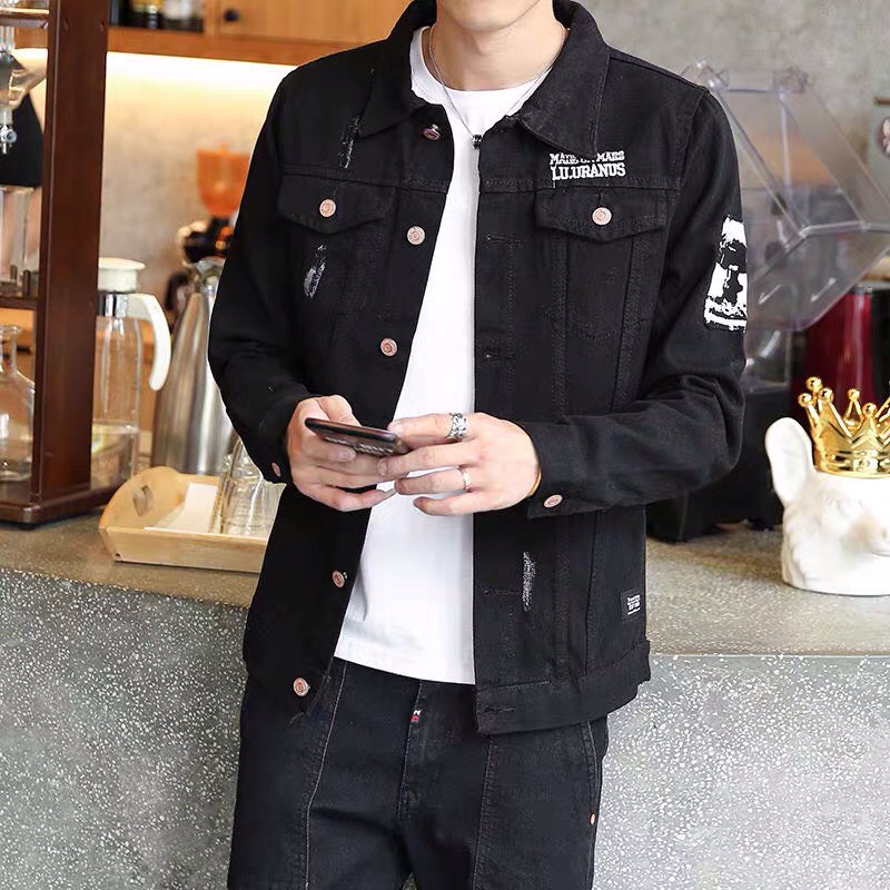 Áo Khoác Jeans UBANUS Unisex Cho Cả Nam Và Nữ Vải Jeans Xuất Dày Dặn [KBN14]