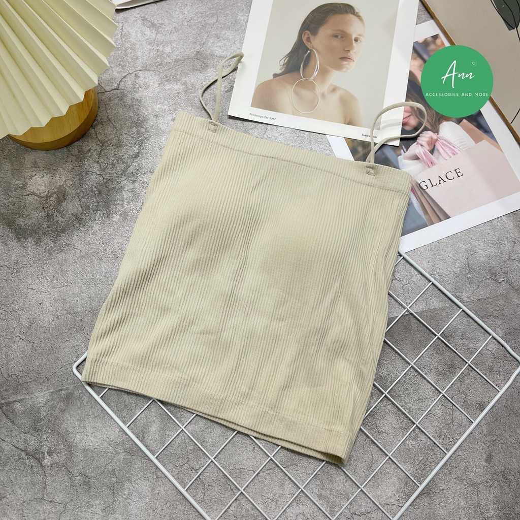 Áo len tăm 2 dây có đệm, thích hợp thời tiết se lạnh, bảng màu mới phối đồ kiểu nào cũng chất